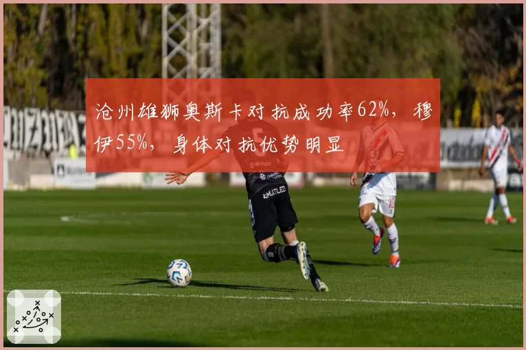 沧州雄狮奥斯卡对抗成功率62%，穆伊55%，身体对抗优势明显